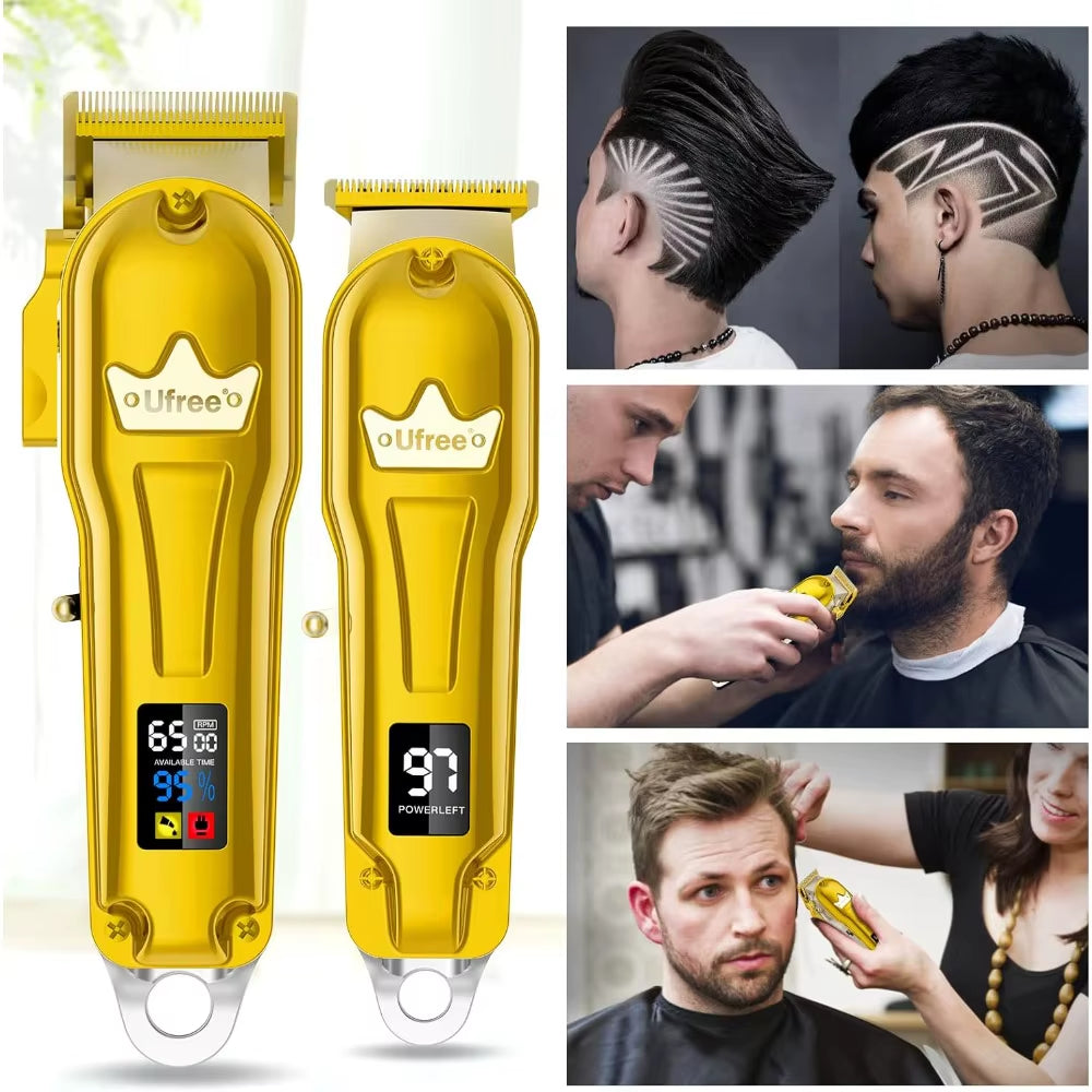 Hair Clippers for Men Professional, Beard Hair Trimmer, Cordless Barber Clippers, Hair Cutting Kit, T Liners Edgers Clippers