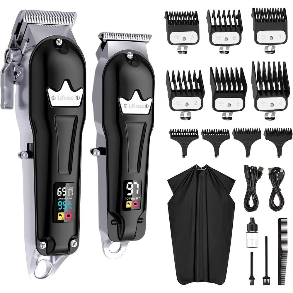 Hair Clippers for Men Professional, Beard Hair Trimmer, Cordless Barber Clippers, Hair Cutting Kit, T Liners Edgers Clippers