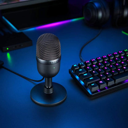 Seiren Mini USB Condenser Microphone: for Streaming and Gaming on PC - Professional Recording Quality - Precise Supercardioid Pickup Pattern - Tilting Stand - Shock Resistant - Classic Black