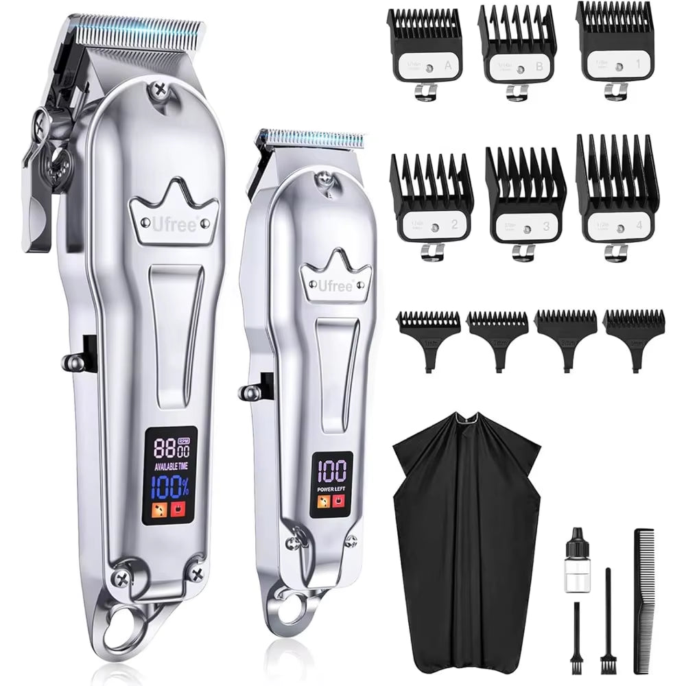 Hair Clippers for Men Professional, Beard Hair Trimmer, Cordless Barber Clippers, Hair Cutting Kit, T Liners Edgers Clippers